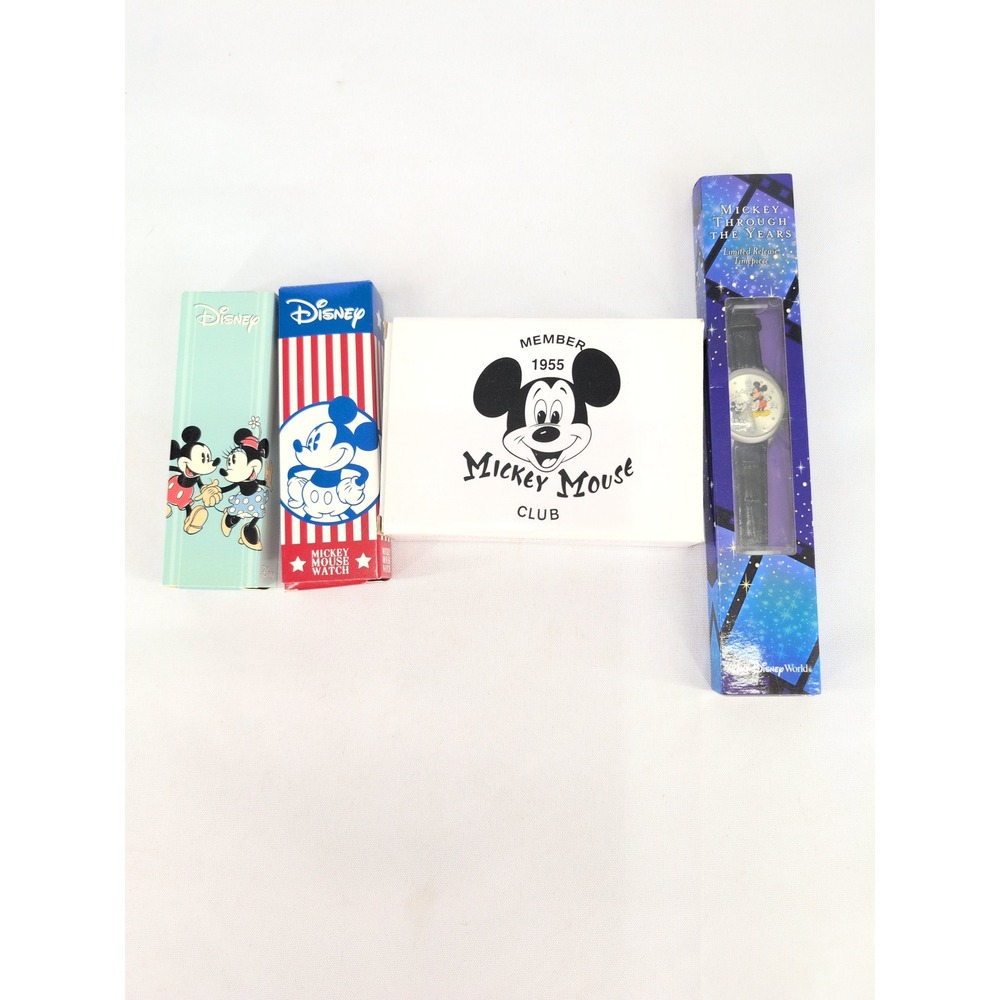 Disney Mickey Mouse Watch Lot of 4 Multicolor Anniversary Limited Release New